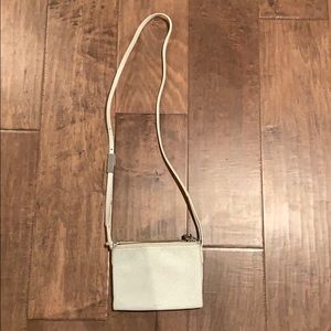 Leather 3 pouch shoulder bag